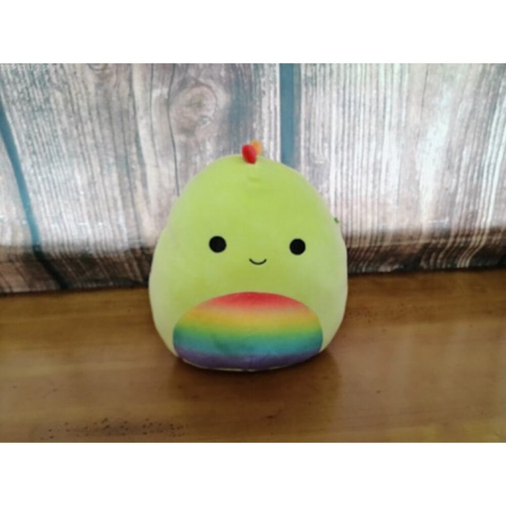 Squishmallows‎ Pride Rainbow Belly Green Dinosaur Plush Stuffed Animal 8"